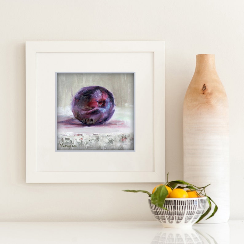 Purple Plum Print Kitchen Wall Decor, Rustic Decor Living Room, Country Kitchen Wall Decor, Country Farm Decor, Farmhouse Wall Decor Prints image 4