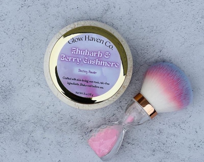 Rhubarb & Berry Cashmere Dusting Powder  · 3 oz Talc-Free Body Powder