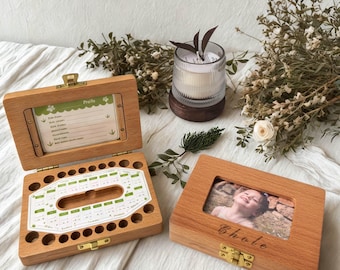 Personalized Tooth Box for Girls and Boys, Wooden Tooth Fairy Keepsake, Tooth Fairy Trays, Custom Engraved First Tooth Holder Gift