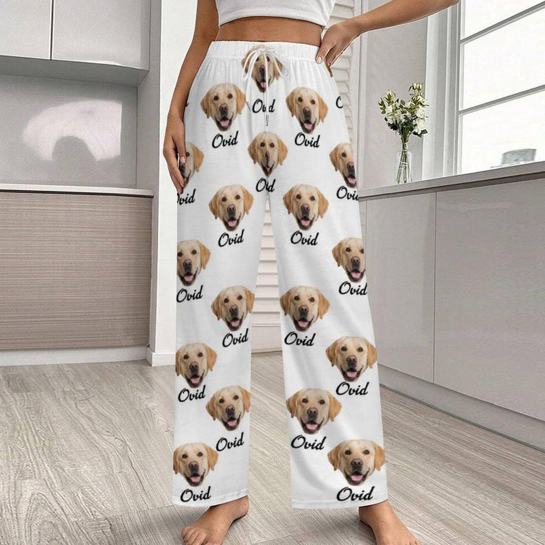 Pajama Pants With Dogs Face