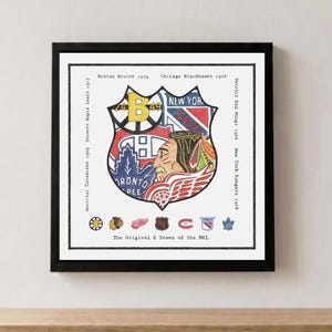 Original Six Hockey Poster - Etsy