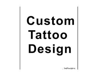 Custom Tattoo Design | Personalized Minimalist, Floral Linework (Digital Download)