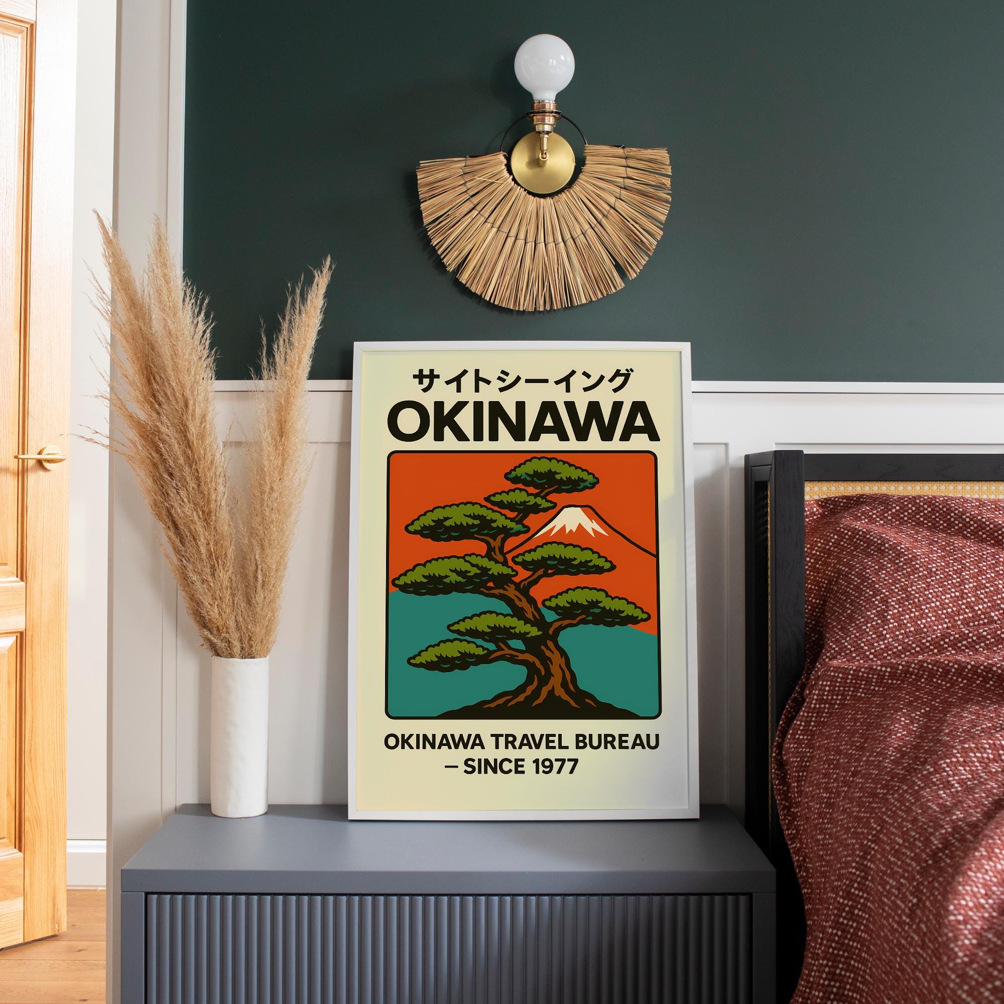 Okinawa Travel Poster Japan Wall Art Vintage Tourism Print Retro
