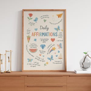 Positive Affirmation Poster Therapy Office Decor Mental Health Poster Calming Techniques Calming Corner Print CBT Digital Download