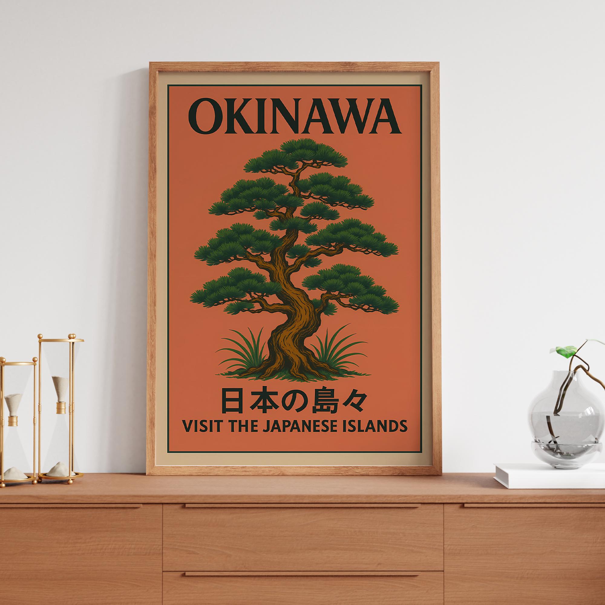 Okinawa Travel Poster: Retro Japanese Art Print (digital Download