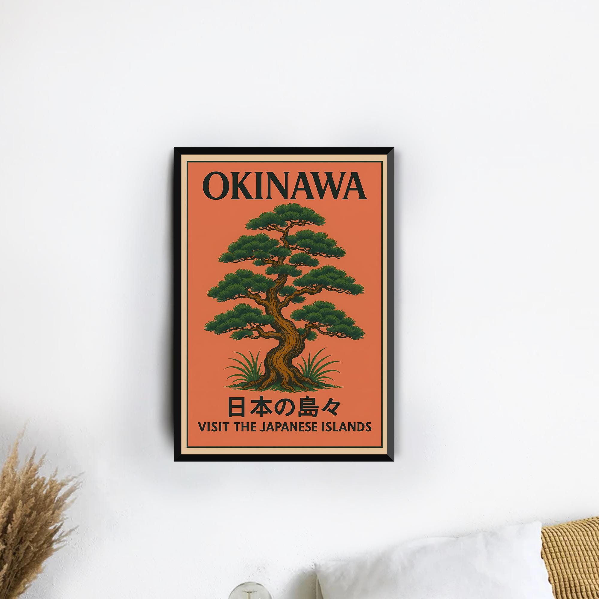 Okinawa Travel Poster: Retro Japanese Art Print (digital Download