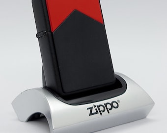 Vintage 1997 Zippo Marlboro Red Roof Lighter Matte Black Original Box New