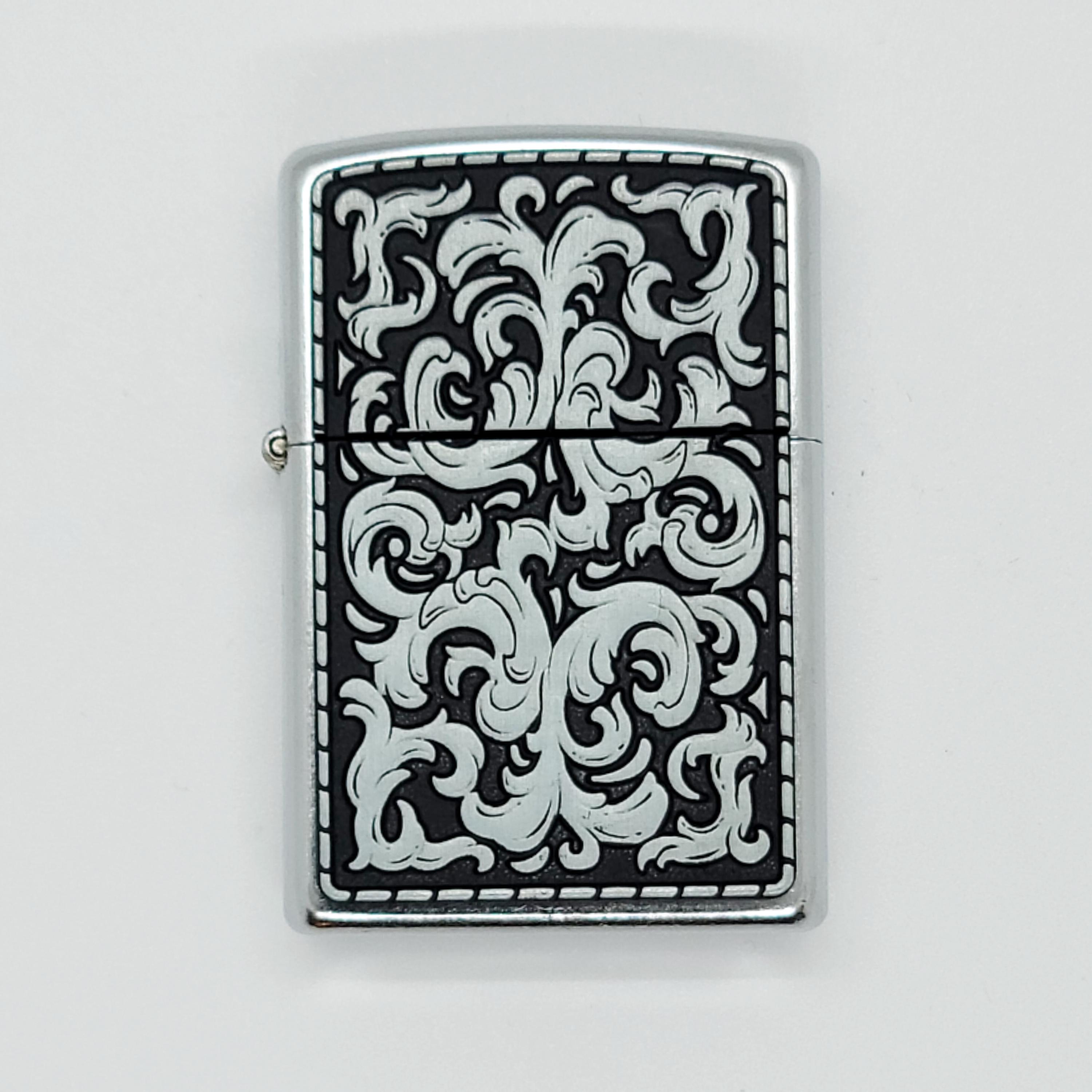 Vintage 2003 Zippo Lighter Marlboro Storming Scroll Filigree
