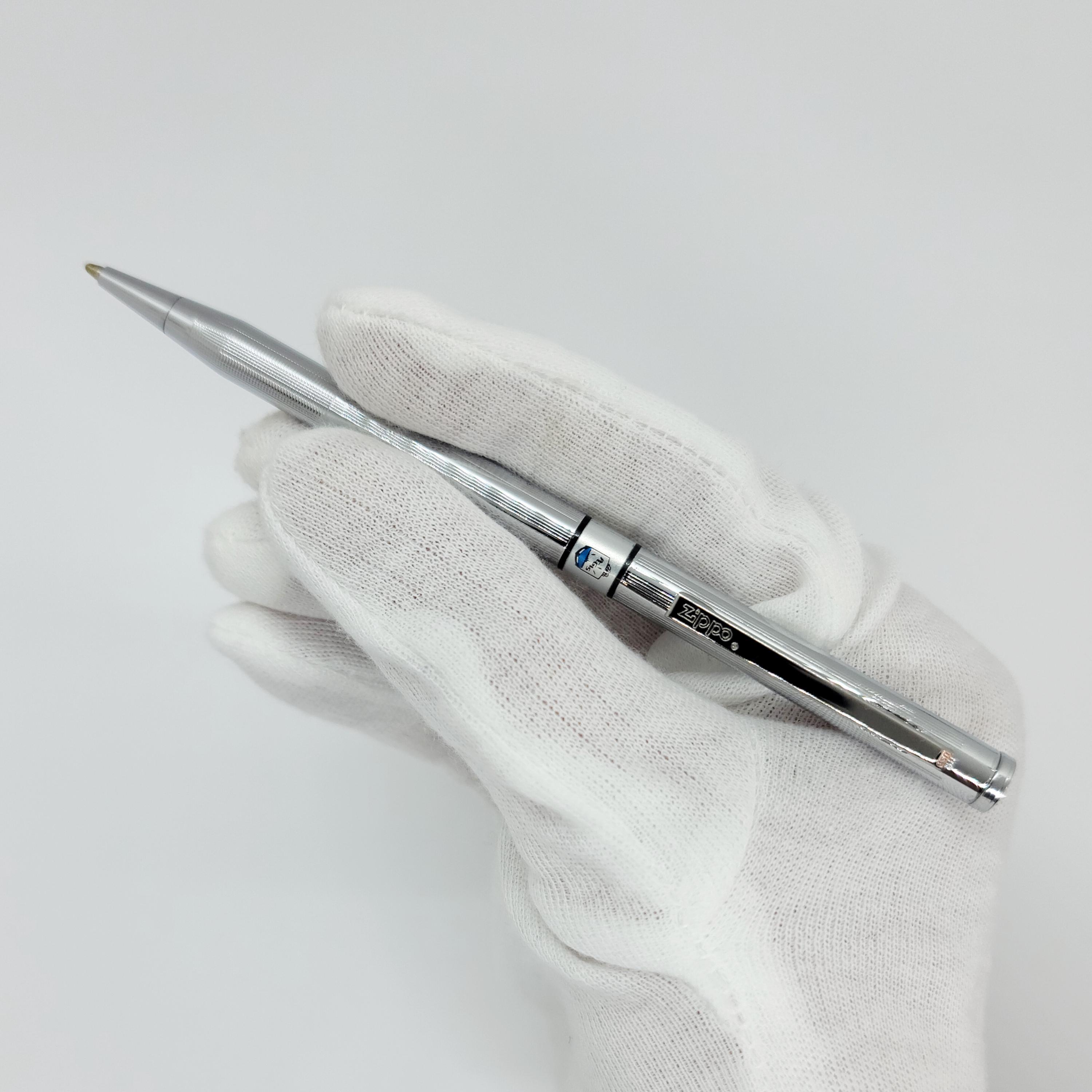 Zippo社製 ペン コレクション ノベルティグッズ Vintage 1990s Zippo Pen and Pencil Set Silver Tone Collectible