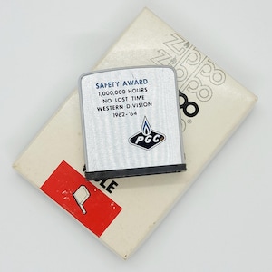 Vintage Zippo Rule 1960s Safety Award – Retro Tape Measure PGC Western Division Gift Idea