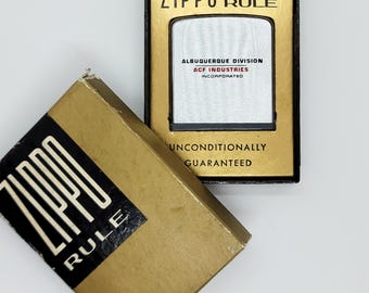 Vintage Zippo Rule Tape Measure – ACF Industries – Brushed Chrome – 1960s USA Collectible Memorabilia