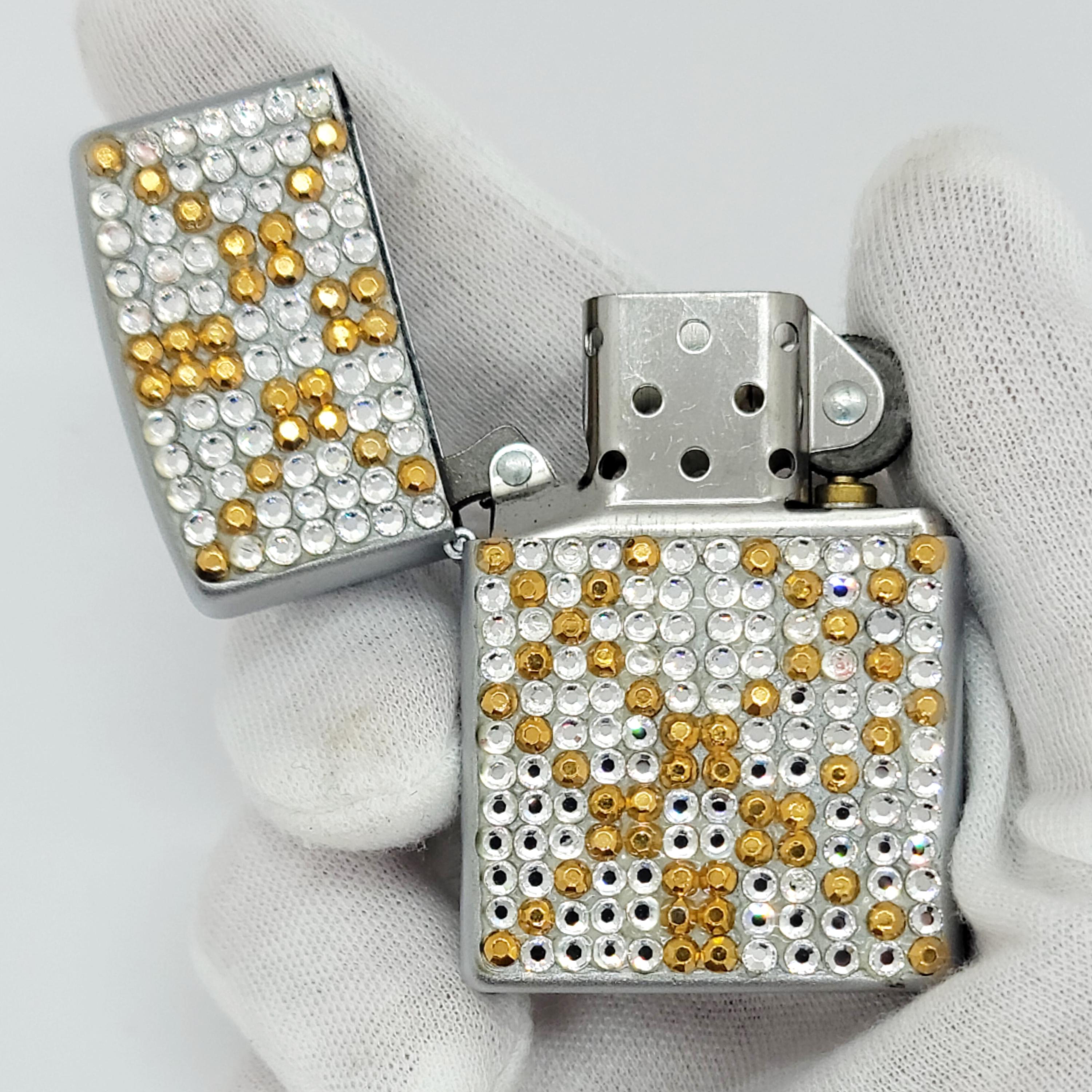 Vintage 2005 Zippo Lighter Japan Market Exclusive Crystal Bling