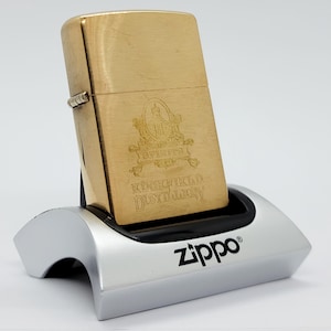 Vintage Edgefield Distillery Spirits Zippo Lighter - Solid Brass Collectible Memorabilia