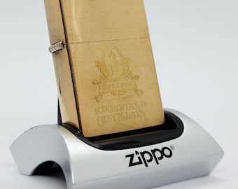 Vintage Edgefield Distillery Spirits Zippo-tändare - Massiv mässing samlarobjekt