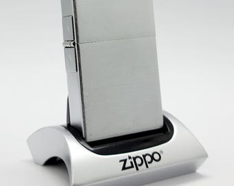 Vintage Zippo 1932 Replica Second Version Feuerzeug: Gebürstetes Chrom, ungebrannt in Zinn (1996 Version)
