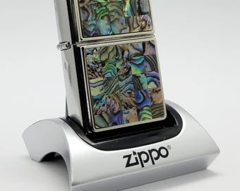 Vintage 2002 Zippo Lighter Silver Spears Techno Series Collectible
