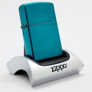 Vintage 2006 Zippo Lighter Cerulean Blue –  Vintage Collectible Lighter in Box Unfired