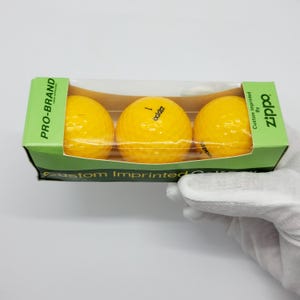 Vintage Zippo Yellow Golf Balls Set: 2000s Promotional Collectible