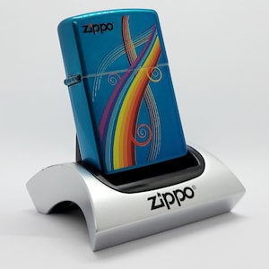 Vintage Zippo Lighter Rainbow Cerulean 2009 Collectible Cerulean Blue, Brand New