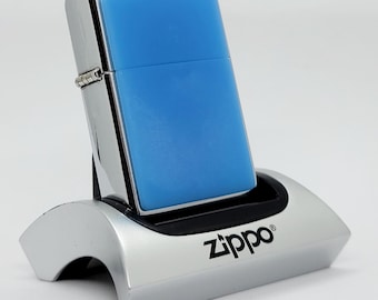 Vintage 2002 Zippo Lighter Translucent Acrylic Chips Clear Sky Rare Collectible Brand New