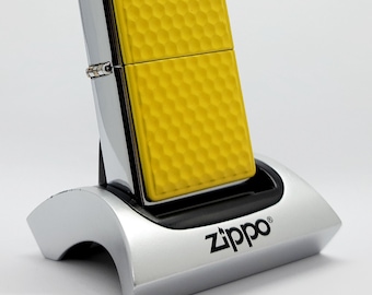 Vintage Zippo Feuerzeug: Yellow Craters High Polish Chrome, 2001, Neu in Box