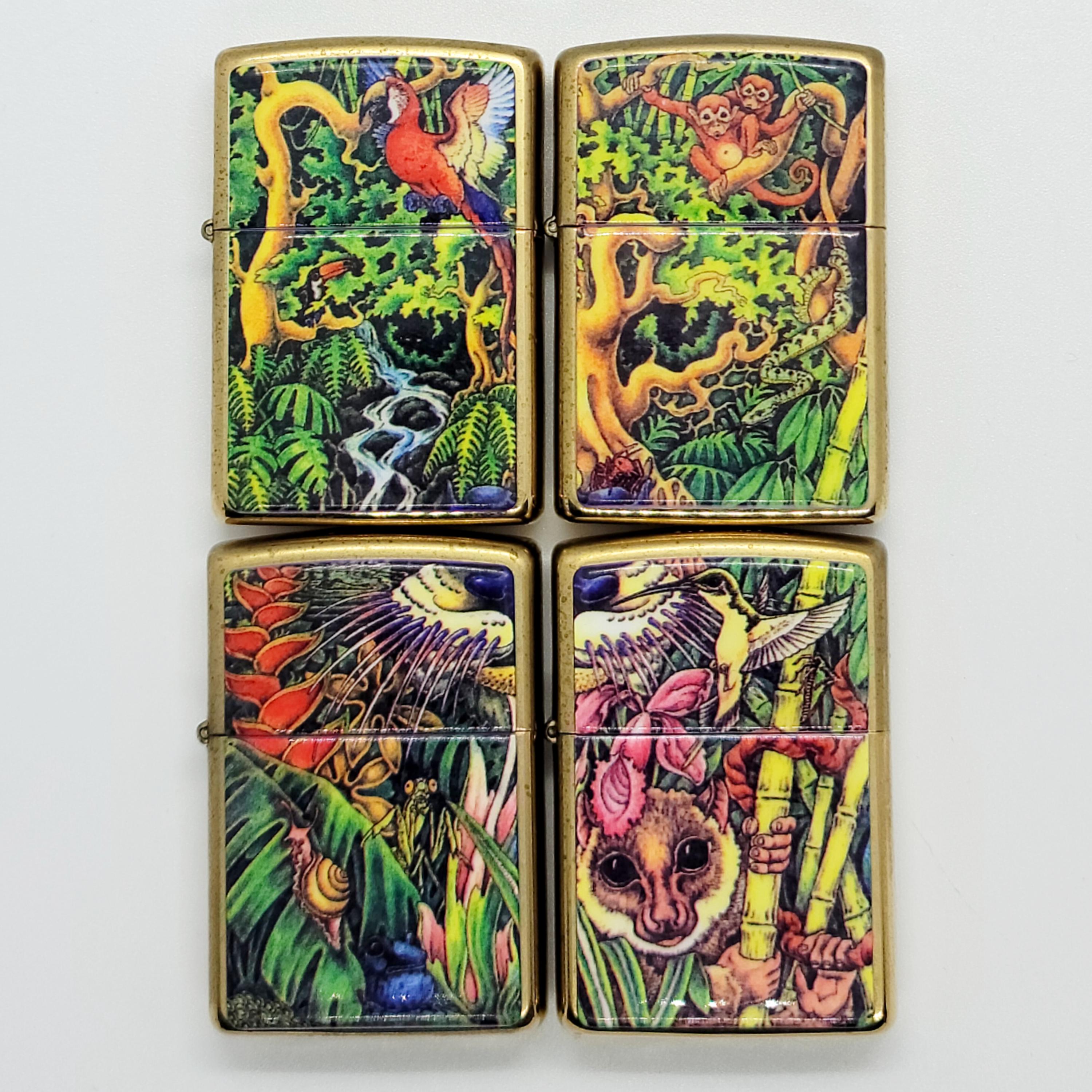 Vintage 1995 Mysteries of the Forest Zippo Lighters Limited