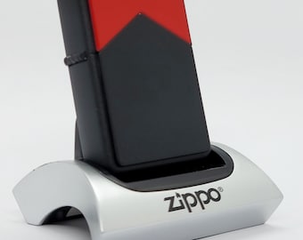 Vintage 1996 Zippo Marlboro Red Roof Lighter Matte Black Unstruck in Tin