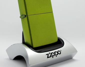 Vintage Zippo Lighter: Lurid Green, Brand New in Box (2009)