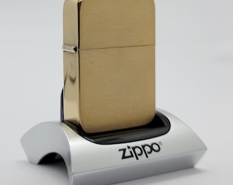 Réplique de briquet Zippo 1941B en laiton brossé - Briquet coupe-vent de collection - Neuf dans sa boîte d'origine