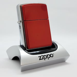 Vintage 2005 Zippo Lighter: Red Anodized Aluminum, New In Box