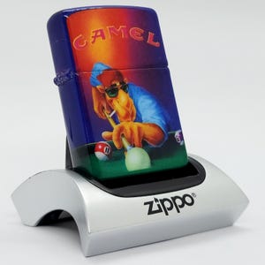 Vintage 1993 Zippo Camel Pool Shark Lighter – Smokin’ Joe – Rare Collectible with Original Tin