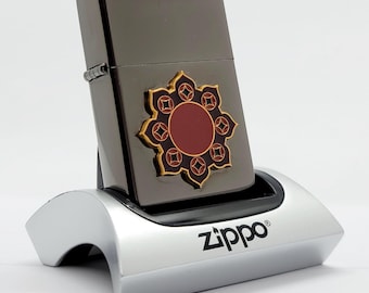 Vintage 2001 Zippo Camel Black Ice Rosette Sun Lighter – Limited