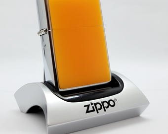 Rare 2002 Zippo Lighter: Translucent Ripe Melon Acrylic - Brand New