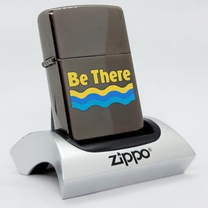 Vintage 2002 Zippo Lighter Black Ice Finish  Newport Be There Advertising – Rare Collectible