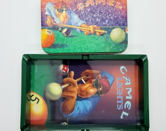 Vintage 1993 Camel Zippo & 1992 Smokin' Joe Pool Player Ashtray