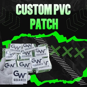 Create your own Custom PVC Patch, Rubber Patches, 2D and 3D patches, Iron on, Velcro backing, Sew on Patch, One Custom Patch, Free Shipping