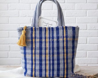 Handmade Crochet Tote Bag | Lined Zippered Boho Handbag