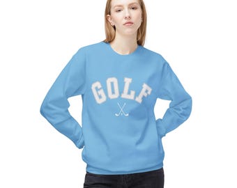 GOLF Crewneck Sweatshirt: Unisex Fleece Pullover, Relaxed Fit