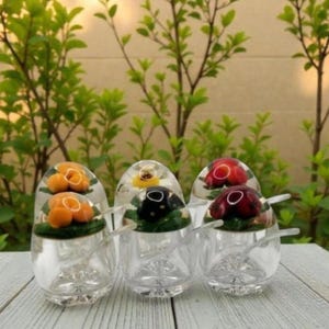 Lucite Preserve Pots & Spoons