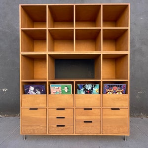Large Record Wall Cabinet