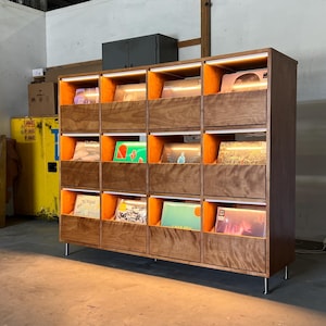 R/D Vinyl Record Storage Cabinet, 12-Drawer | Made in Los Angeles | LED Lights Optional