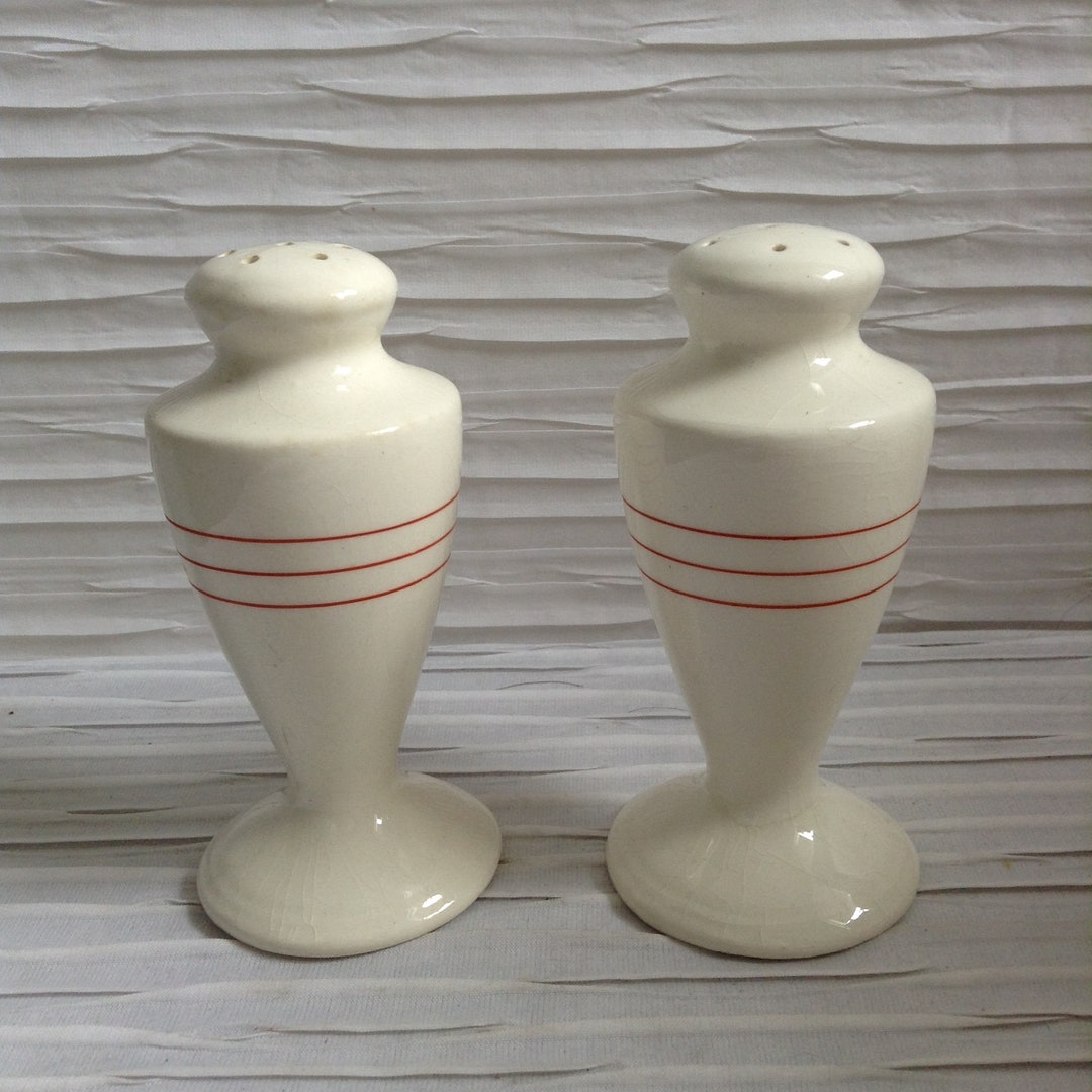 Rare James River's Cascade Shape Salt and Pepper. Virginia Art Deco ...