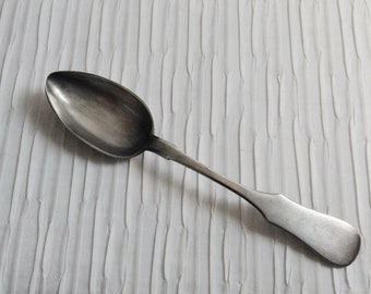 Antique Russian silver serving spoon.  Bubbe's Spoon.  Wedding Gift.  Hallmarked, 84, vintage, 1891, over 9 inches long. Not sterling