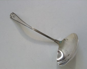 Large Cream Ladle Etruscan Sterling Silver 1913 GORHAM SILVER.  H  Mono and 18 Year on back. Vintage Silverware