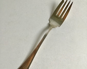 Vintage Sterling Silver Serving Fork. Durgan Gorham,  Fairfax.  1930.  Monogram.