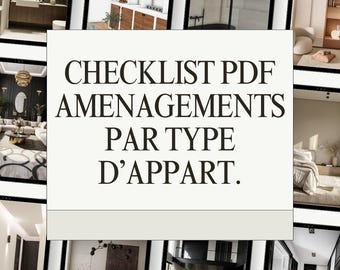 Lista de verificación de diseño de interiores | PDF imprimible pro | Listado por estancias para estructurar proyectos de decoración, home staging y interiorismo