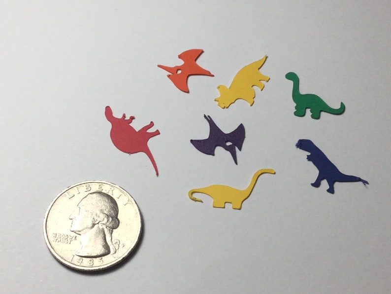 dinosaur readings Pieces in shades of The rainbow Dinosaur Confetti Table Scatter for Birthday Party Scrapbook 100