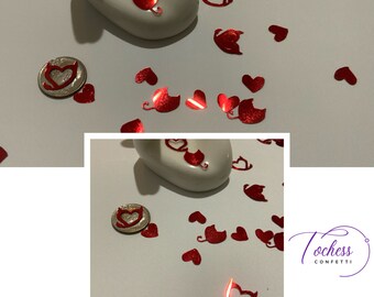 Devil Hearts  Foilfetti/ Glitter Confetti 50+ pieces