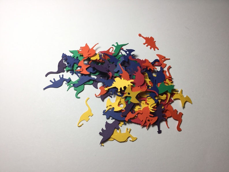 dinosaur readings Pieces in shades of The rainbow Dinosaur Confetti Table Scatter for Birthday Party Scrapbook 100