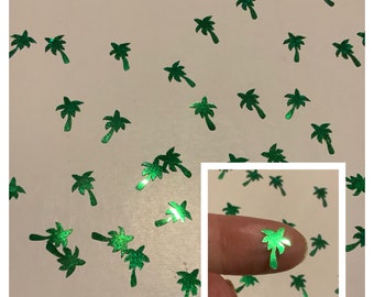 Green palm tree Foilfetti/ Glitter Confetti 50+ pieces